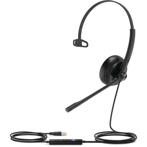 Headset draadloos UH34 Mono Teams micro-USB-A leer kussen - Yealink