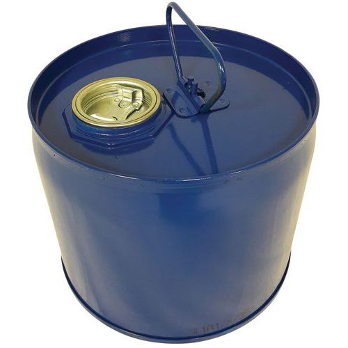 Vat staal 6 l blauw met spongat 2” geverniste binnenwand epoxy