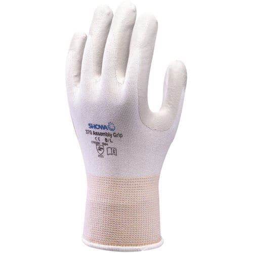 Handschoen Showa 370 nitril gripcoating wit  - Wiltec