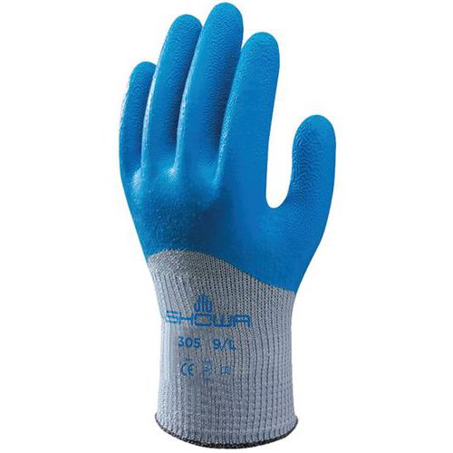 Handschoen Showa 305 latex gripcoating - Wiltec