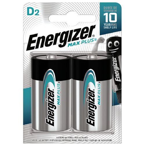 Alkalinebatterij Max Plus - D/LR20 FSB2 - set van 2 - Energizer