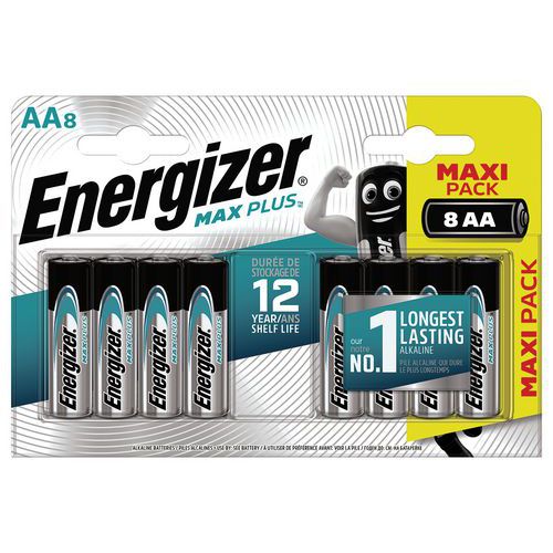 Alkalinebatterij Max plus AA/LR6 FSB8 - set van 8 - Energizer