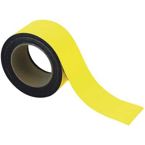 Magnetische tape, uitwisbaar, voor markeren 10 m - Geel - Manutan Expert