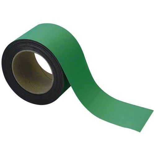 Magnetische tape, uitwisbaar, voor markeren 10 m - Groen - Manutan Expert