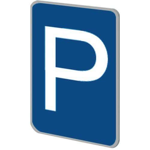 Parkeerbord vlak aluminium