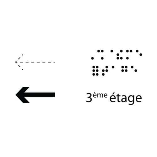 Braille handvat voor leuning etage