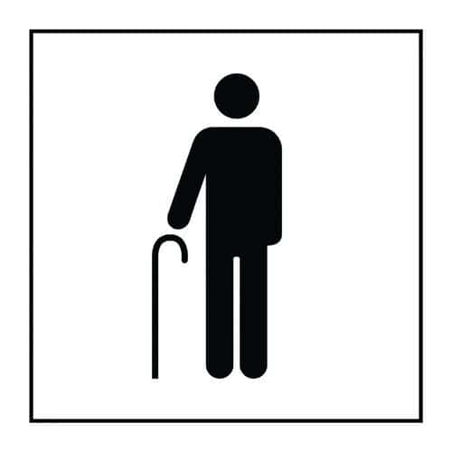 Pictogram voorrang voor bejaarden in PVC