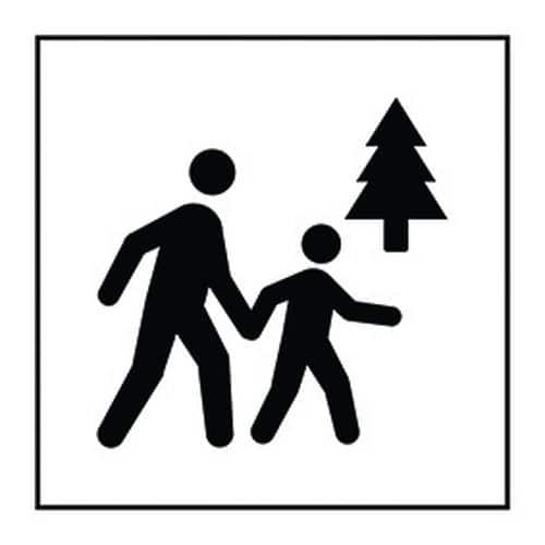 Pictogram natuurgebied dat toegankelijk is voor het publiek in pvc