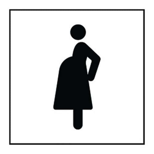 Pictogram voorang voor zwangere vrouwen in vinyl