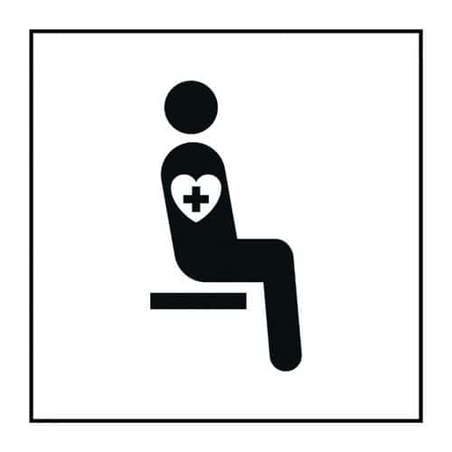 Pictogram gereserveerd zitplaats voor gezondheidsproblemen vinyl