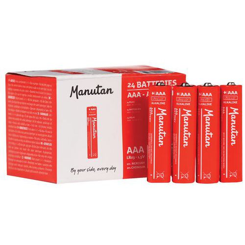 Alkalinebatterij AAA/LR03 - set van 24 - Manutan Expert