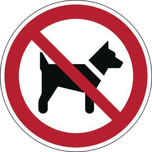 Verbodsbord - Verboden toegang voor honden - Aluminium - 300 mm