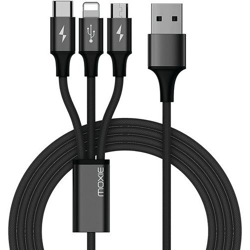 Multi-USB-kabel - Lightning-kabel, micro-USB, USB type C - Moxie