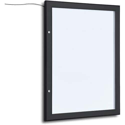 LED-Menuvitrine  Indoor/Outdoor Zwart (4xA4) - Jansen Display