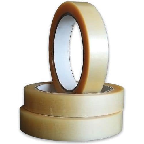 Tape polypropyleen Acryl - transparant - breedte 15 mm lengte 66 m