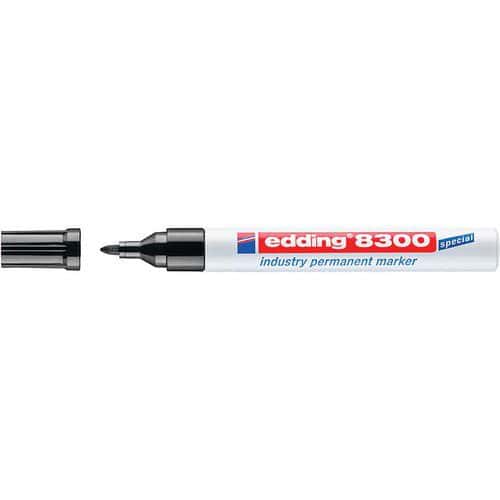 Permanente markeerstift, speciaal voor industrie - 8300 - zwart - Edding