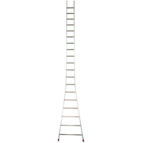 Enkelvoudige aluminium ladder met wijd uitlopende basis - 8 tot 14 treden - Facal