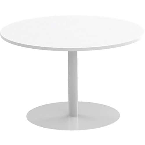 Vergadertafel rond 120 cm trompetvoet