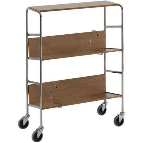 Ordner trolley met bovenlegbord - draagvermogen 75 kg