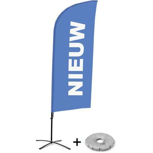 Beach Flag Alu Wind Compleet - nieuw - kruisvoet - Showdown.