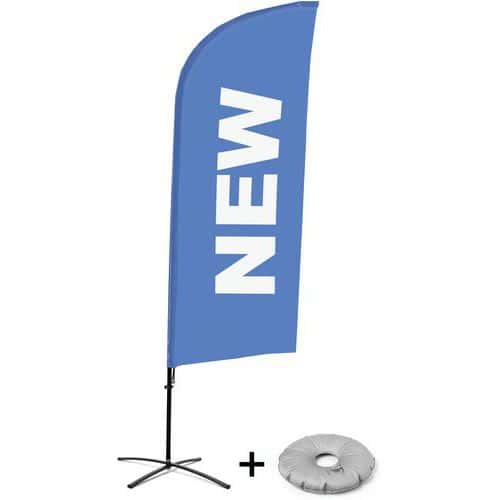 Beach Flag Alu Wind compleet - New- - kruisvoet - Showdown.