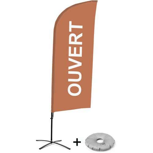 Beach Flag Alu Wind compleet - Ouvert- - kruisvoet - Showdown.