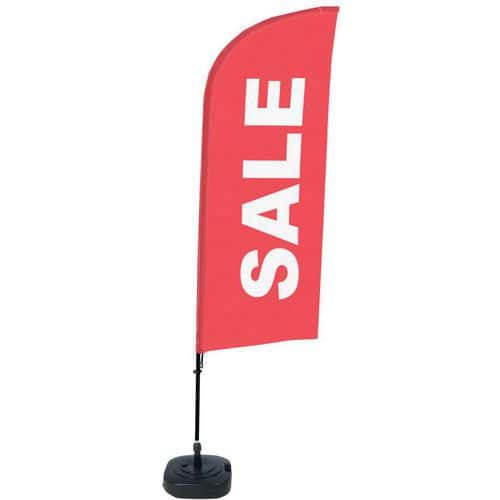 Beach Flag Alu Wind compleet - SALE - watertankvoet - Showdown.