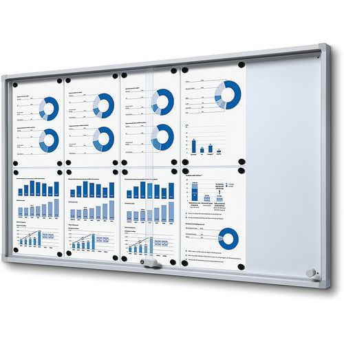 Notitiebord Slim- vergrendelbaar - indoor - schuifdeuren - Showdown