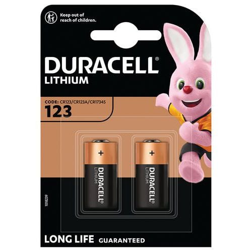 Lithiumbatterij CR123 - Set van 2 - Duracell