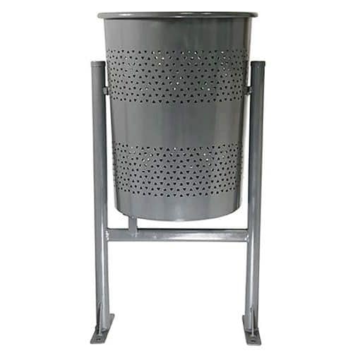 Ronde metalen afvalbak 60 liter