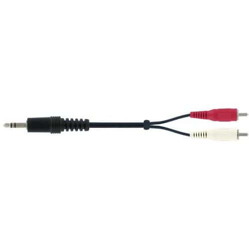 Audiokabel 3.5 stereo mannelijk/2 RCA mannelijk