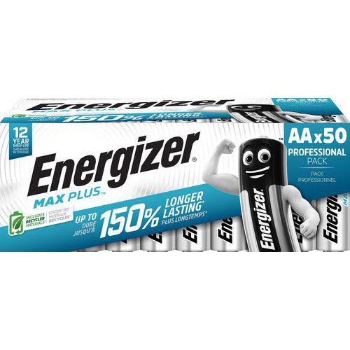 Alkalinebatterij Max Plus AA - 50 stuks - Energizer