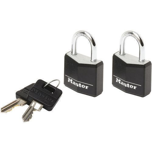 Hangslot - massief aluminium  - set van 2 - Master Lock