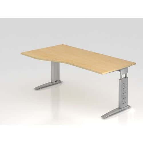 Bureau met C-voet 180x100/80cm US18 - Hammerbacher