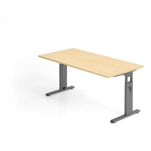 Bureau met C-vormige voet - 160x80 cm - Hammerbacher