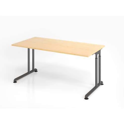 Bureau met C-poot ZS16 serie - 160x80 cm - Hammerbacher