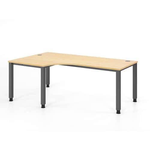 Tafel vierkant met 4 vierkant poten Q serie - 200x120cm - Hammerbacher