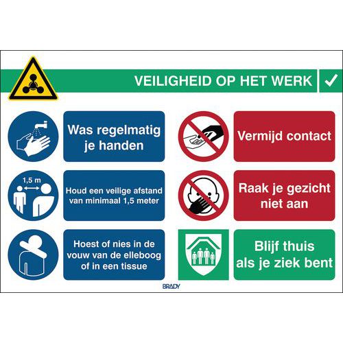 Bord Covid-19 “Veiligheid van de locatie”