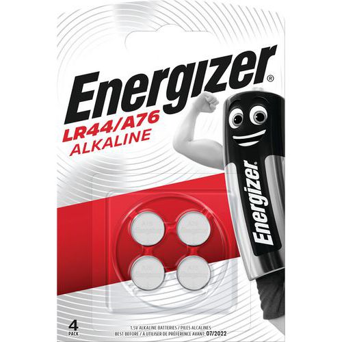 Alkalineknoopbatterij LR44 - A76 - set van 4 - Energizer