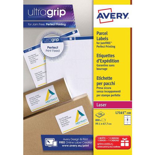 Verzendetiket, Ultragrip - Voor laserprinter