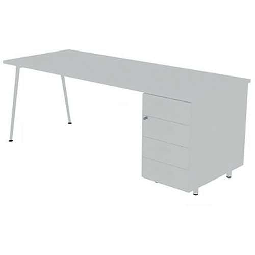 Bureau met ladeblok 160x80 cm HB 4 laden - Quadrifoglio