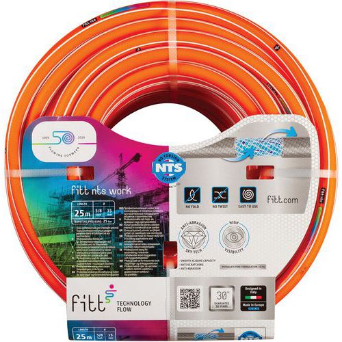 Tuinslang NTS Work oranje - Lengte 25 of 50 m - Fitt