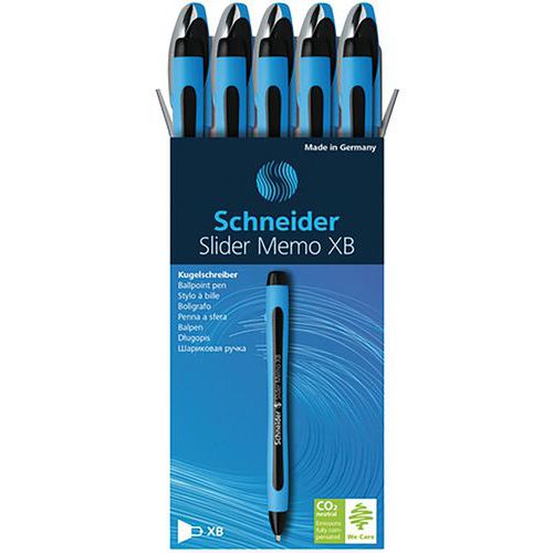 Balpen - Memo XB - blauw/zwart - 10 stuks - Schneider