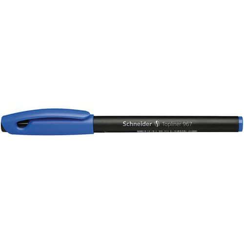 Pen Fineliner - Topliner 967 - 0,4 mm - zwart/blauw - Schneider