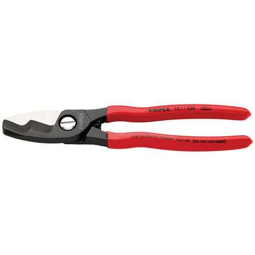 Kabelschaar met dubbele snijkant 200 mm - Knipex