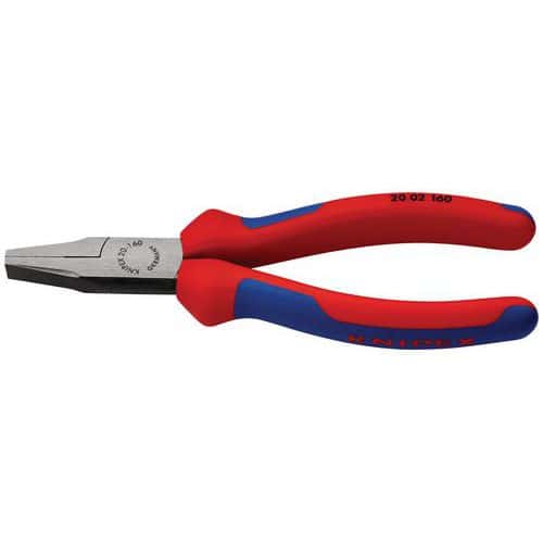 Platbuigtang meer-componentengrepen zwart geatramenteerd 160 mm Knipex