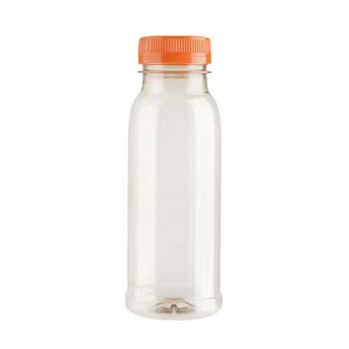 PET-fles 250 ml tot 1 l + oranje dop - Bunzl