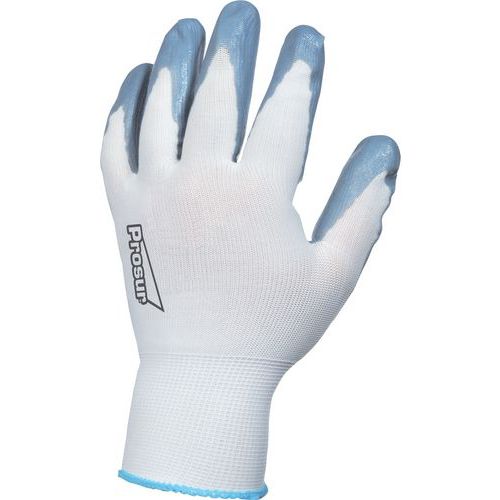 Handschoen met polyester geventileerd nitril palm coating - Singer