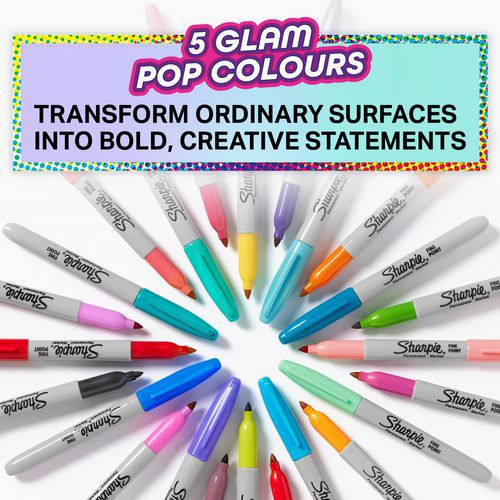 Permanente markeerstift Glam Pop Sharpie Fine, fijne punt 0,9 mm - Sharpie