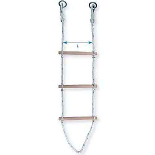 Touwladder polypropyleen met houten sporten H3 tot 10m - Godet